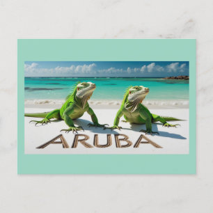 Willkommen auf Aruba Postkarte