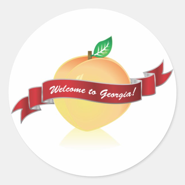 Willkommen auf dem Aufkleber für Georgien (Vorderseite)