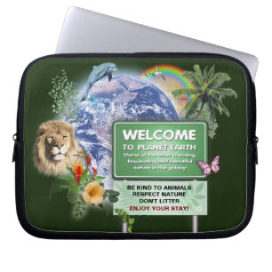 Willkommen auf dem Planeten Erde Laptopschutzhülle