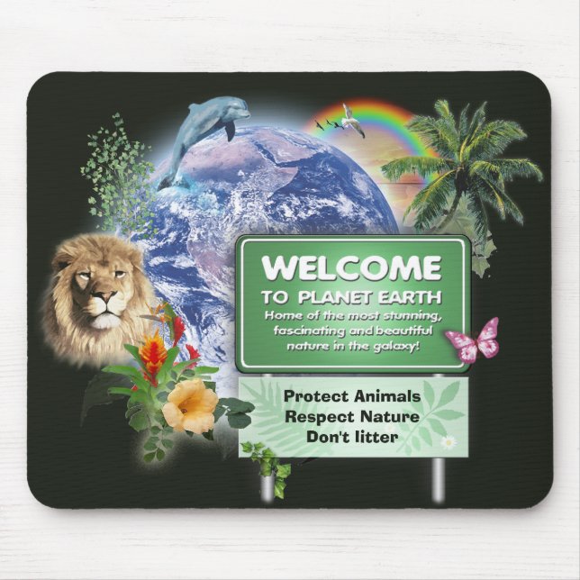 Willkommen auf dem Planeten Erde Mousepad (Vorne)