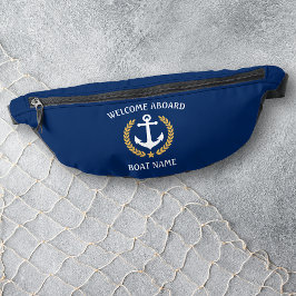 Willkommen auf dem Schiff Name Anchor Gold Laurel  Bauchtasche