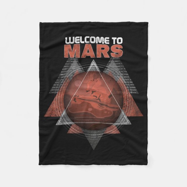 Willkommen auf dem Weltraum-Planeten der Mars Fleecedecke (Vorderseite)