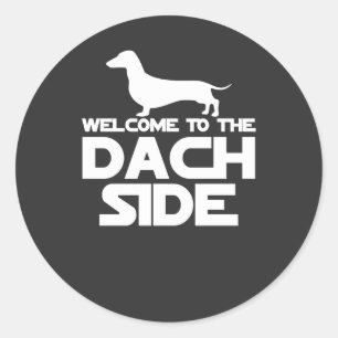 Willkommen auf der Dackel Runder Aufkleber
