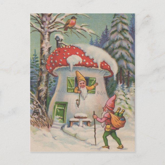 Willkommen auf der Postkarte des Mushroom House (Vorderseite)