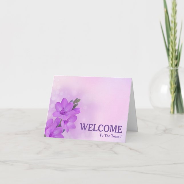 Willkommen auf der Postkarte des Teams (Vorderseite)