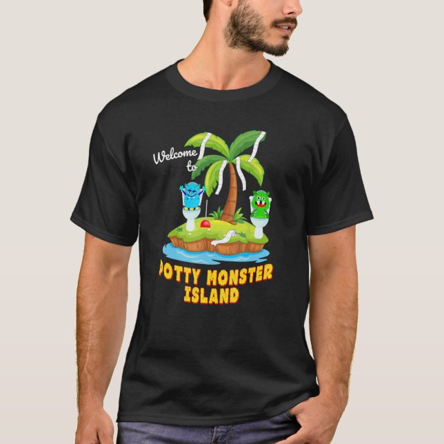 Willkommen auf der Potty Monster Island T-Shirt (Vorderseite)