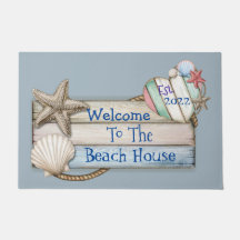 Willkommen auf der Strandhaus-Fußmatte