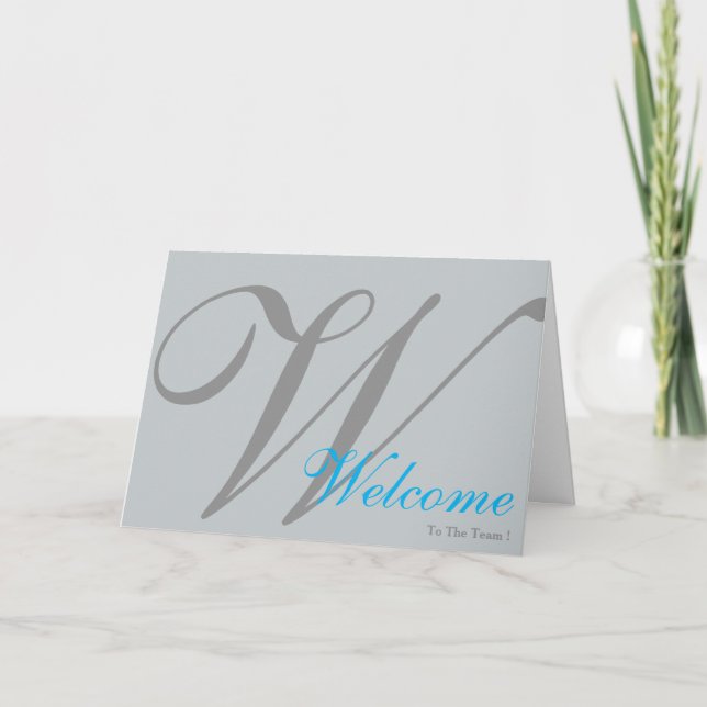 Willkommen auf der Team Monogram Card Karte (Vorderseite)
