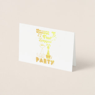 Willkommen auf der Vierbeinigen Party Folienkarte