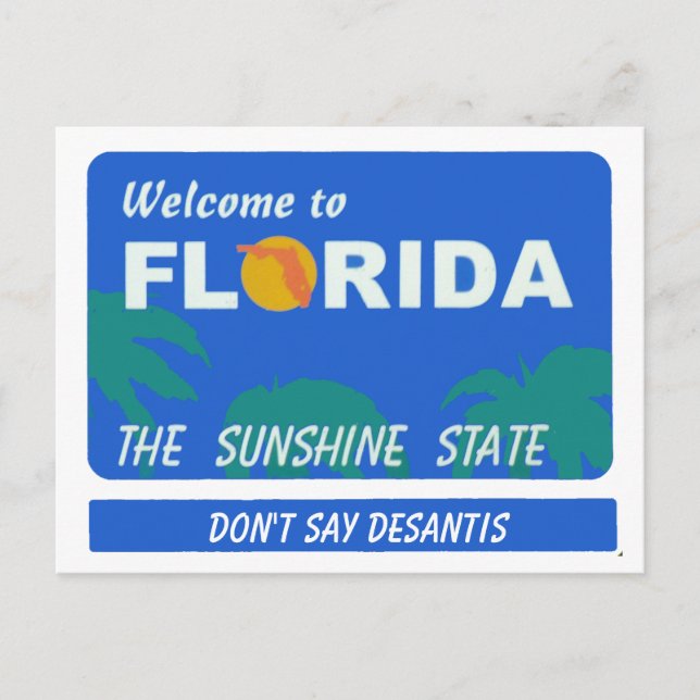 Willkommen auf Florida, Ihrer Textpostkarte Postkarte (Vorderseite)