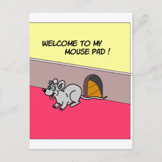Willkommen auf meinem Mauspad Postkarte