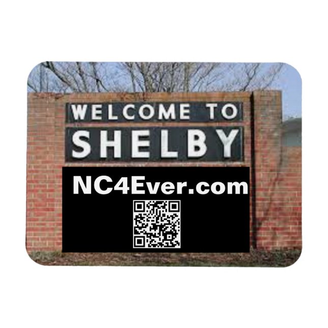 WILLKOMMEN AUF SHELBY NC4Ever.com flexibler Magnet (Horizontal)