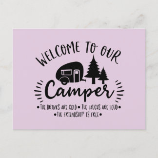 Willkommen auf unserer Camper-Postkarte Postkarte