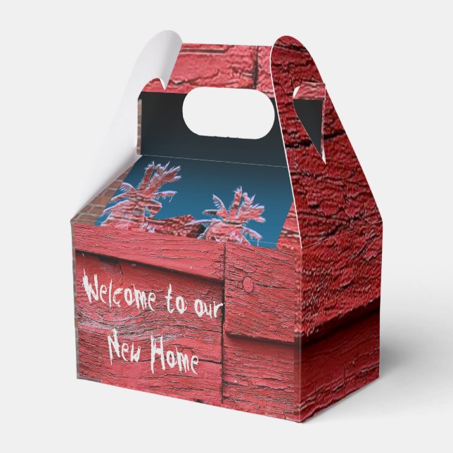 Willkommen auf unserer neuen Zuhause Geschenkschachtel (Vorderseite)
