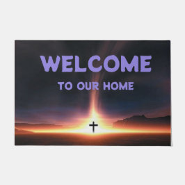 WILLKOMMEN AUF UNSERER ZUHAUSE FUßMATTE