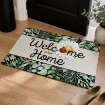 Willkommen auf unserer Zuhause Ladybug Doormat