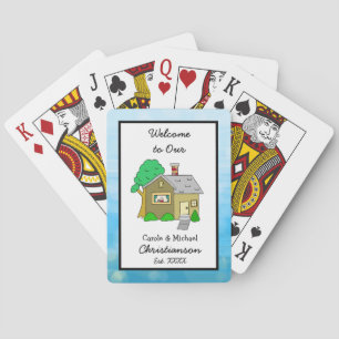 Willkommen auf unserer Zuhause Niedlich Lil House  Spielkarten