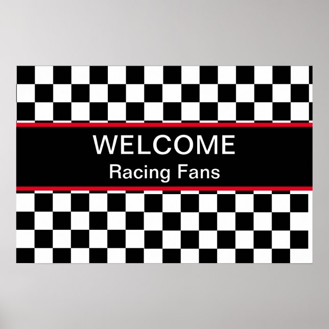 Willkommen Auto Racing Fans Poster (Vorne)