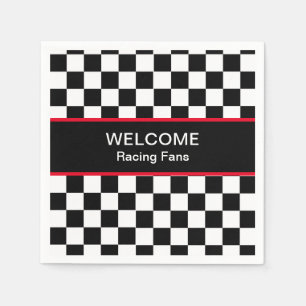 Willkommen Auto Racing Fans Serviette
