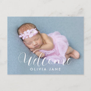 Willkommen Baby Birth Announction Postcard Ankündigungspostkarte