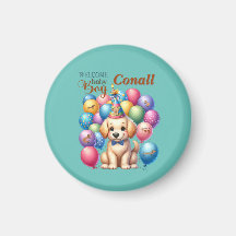 Willkommen Baby Boy Welpe Hund und Balloons Design