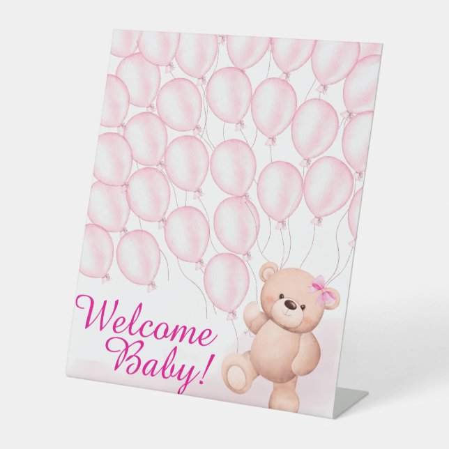 Willkommen Baby! Duschsignage Sockelschild (Vorderseite)