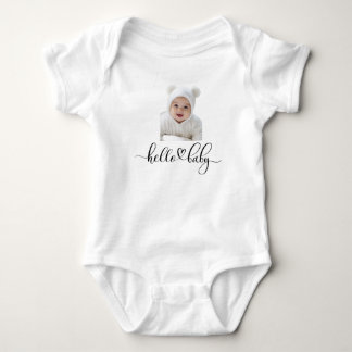 Willkommen Baby Personalisiertes Foto-Body Strampler