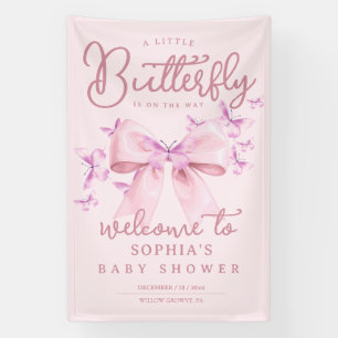 Willkommen Baby Shower Schmetterling Banner