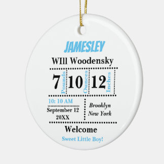 Willkommen Babyjunge, Geburtsanzeige Schild, Neuge Keramik Ornament