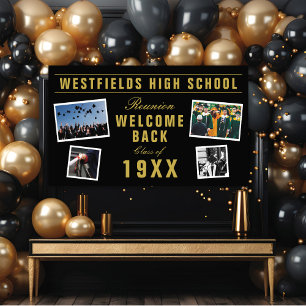 Willkommen Back School Wiedersehen Four Foto Colla Banner