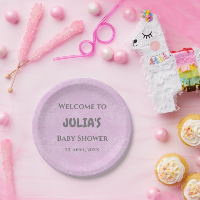 Willkommen bei Baby Shower Pappteller (Party)