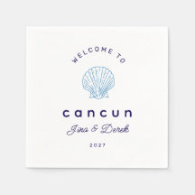 Willkommen bei Cancun Zielort Hochzeit Blau