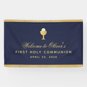 Willkommen bei Chalice Navy Blue Boy Banner