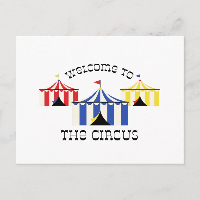 Willkommen bei Circus Postkarte (Vorderseite)