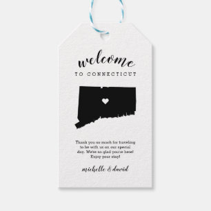Willkommen bei Connecticut Kalligraphische Hochz Geschenkanhänger