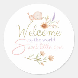 Willkommen bei den Babyaufklebern der Welt Runder Aufkleber