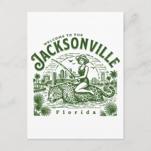 Willkommen bei den Jacksonville Jaguars City Flori Postkarte