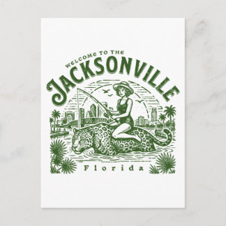 Willkommen bei den Jacksonville Jaguars City Flori Postkarte