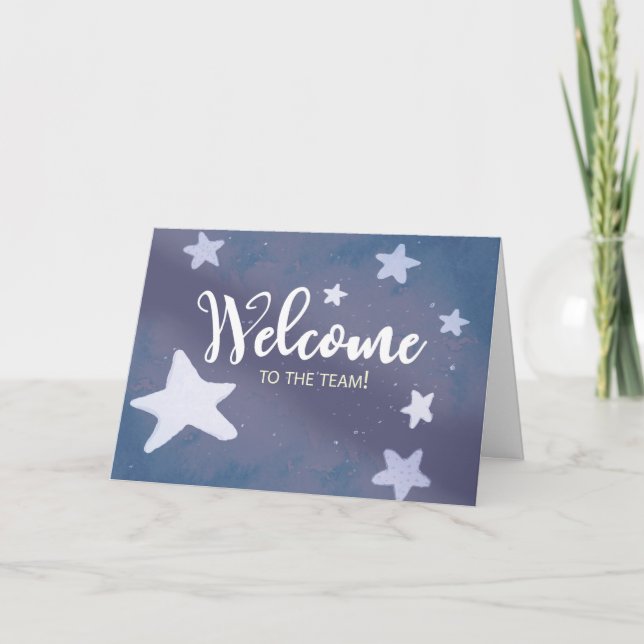 Willkommen bei den Team Business Stars Karte (Vorderseite)