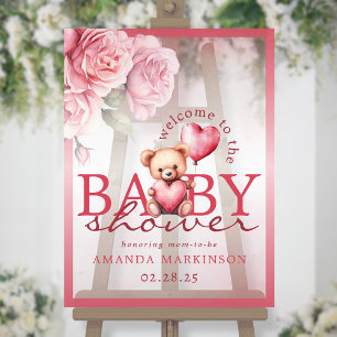 Willkommen bei der Baby Shower mit Wasserfarben-Te Acrylschild