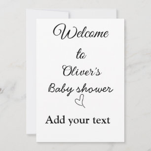 Willkommen bei der Babydusche hinzufügen Name Anfü Einladung