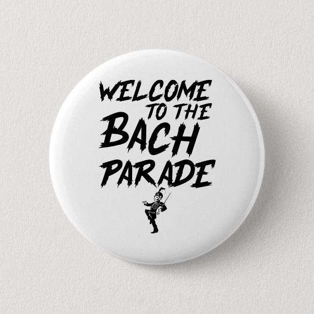 Willkommen bei der Bach-Parade Braut-Squad Gothic  Button (Vorderseite)