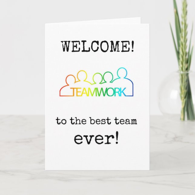 Willkommen bei der besten Team-Ever, der neuen Mit Karte (Vorderseite)
