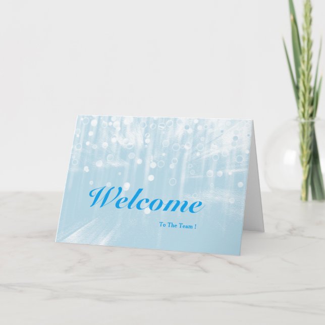 Willkommen bei der Blue Glitzer Postcard des Teams Karte (Vorderseite)