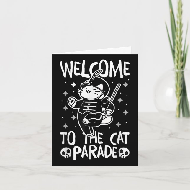 Willkommen bei der Cat-Parade Karte (Vorderseite)