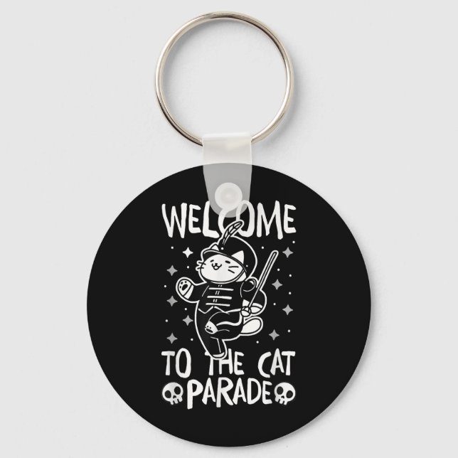 Willkommen bei der Cat-Parade Schlüsselanhänger (Vorderseite)