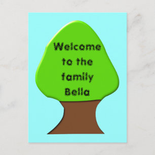 Willkommen bei der Familie Postcard für individuel Postkarte