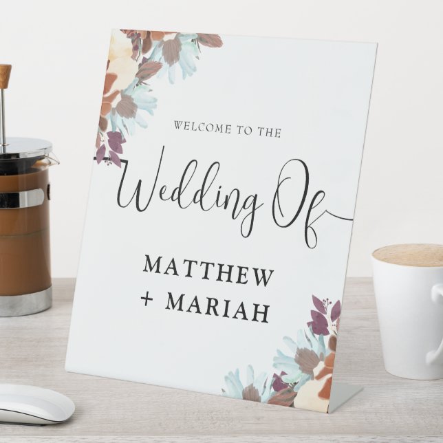 Willkommen bei der Hochzeit | Begrüßung Sockelschild (In Situ)