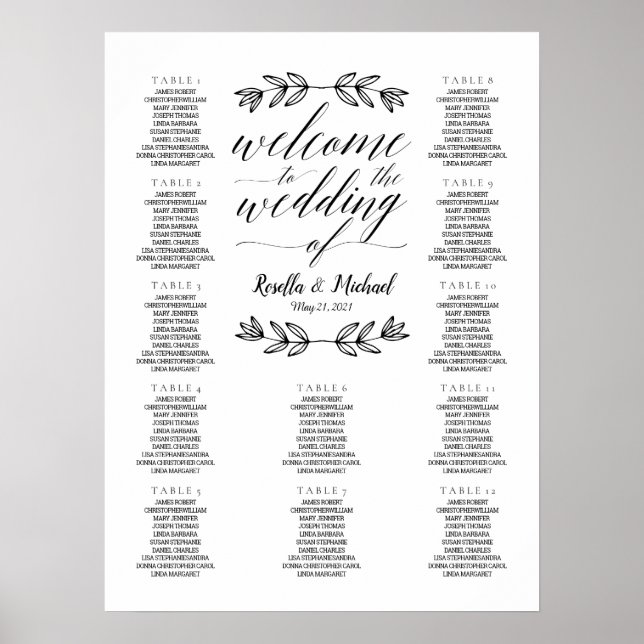 Willkommen bei der Hochzeit - Sitzplan N.2 Poster (Vorne)