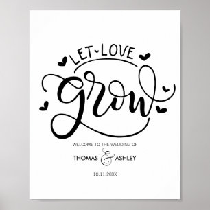 Willkommen bei der Hochzeit von - Gelassen Liebe w Poster